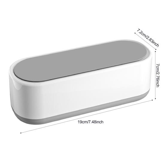 

HOMZY Ultrasonic Glasses Cleaner Strong Cleaning Ability Wireless 360 Degree Cleaning Ultrasonic Jewelry Cleaner Glasses Cleaning Tool with Battery білий