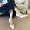 G860-29 Pointed Bow High Heels Shoes Stiletto 2025 Summer New French with Skirt Light Mouth Evening Versatile