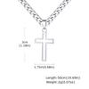 Stainless Steel Cross Necklace for Men, Christian Jesus Pendant Necklace, Catholicism Religious Faith Jewelry Easter Gifts