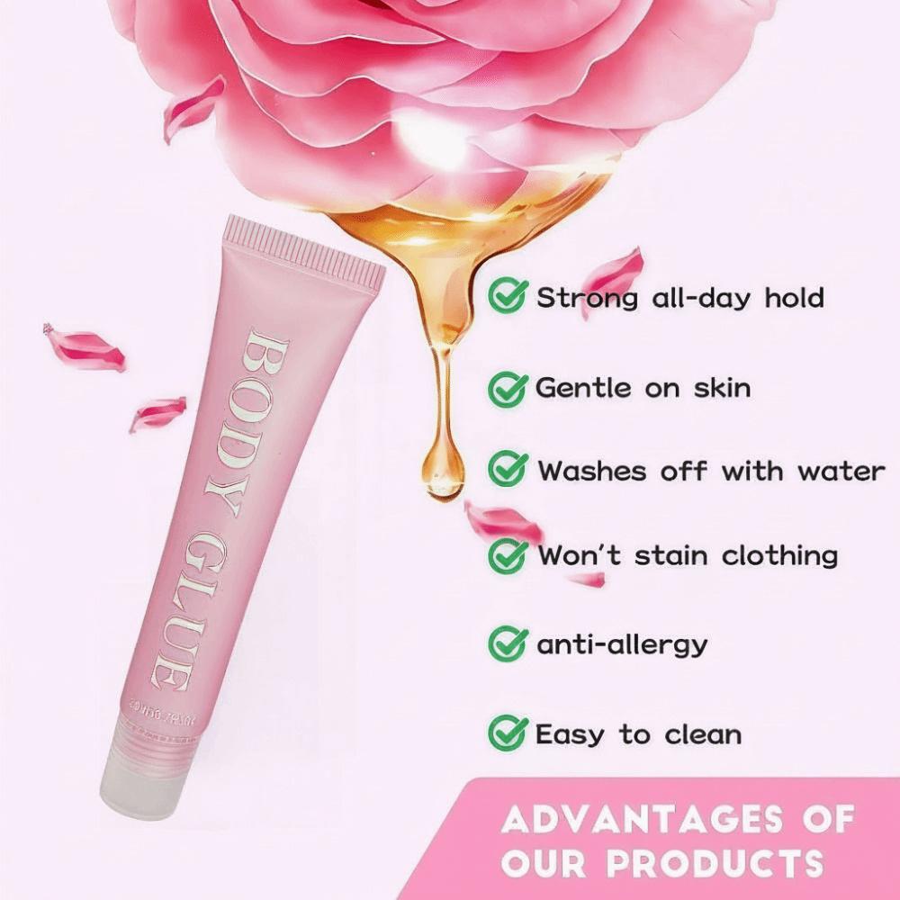 Quick-Drying Liquid Body Adhesive Waterproof Anti-Exposure Adhesive for Strapless Dresses