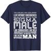 Sigma Male TShirt Creative Quotation Design Tshirt Men Crewneck Cotton Short Sleeve Summer Casual Daily Life Cotton Tee Tops