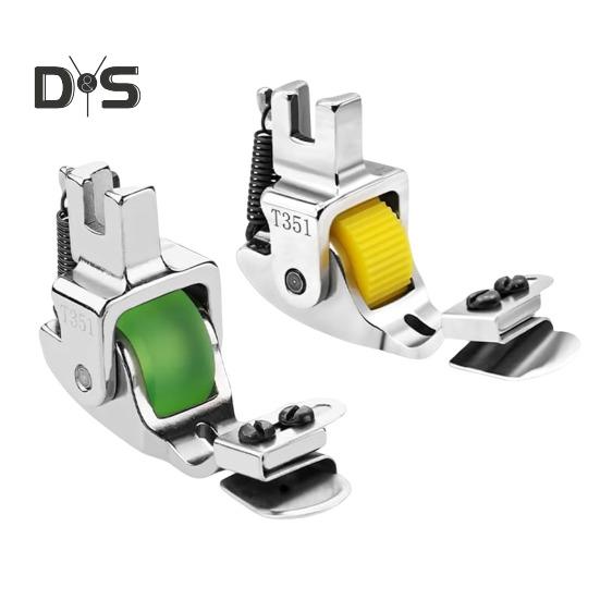 

2 шт. универсальная регулируемая роликовая лапка для подгибки нити универсальная многофункциональная направляющая для потайной молнии подгибка нити инструмент для подгибки нити для швейной машины 2pcs