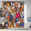 Cat Shower Curtain Cute Funny Pet Animal Pattern Bathroom Decor Waterproof Liner Vintage Home Decor Gift Idea Novelty Washable F