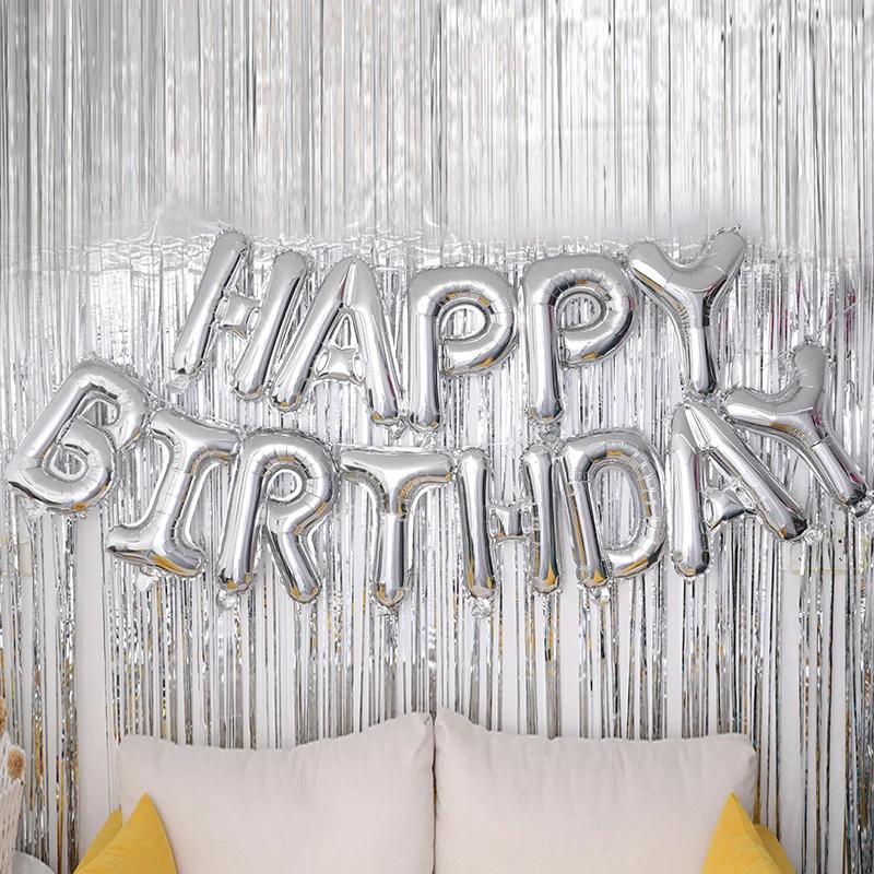 13pz Palloncini in Foil con Lettere Buon Compleanno per Bambini e Bambine Festa di Compleanno Decorazioni Fai da Te Articoli per Baby Shower Camera da Letto