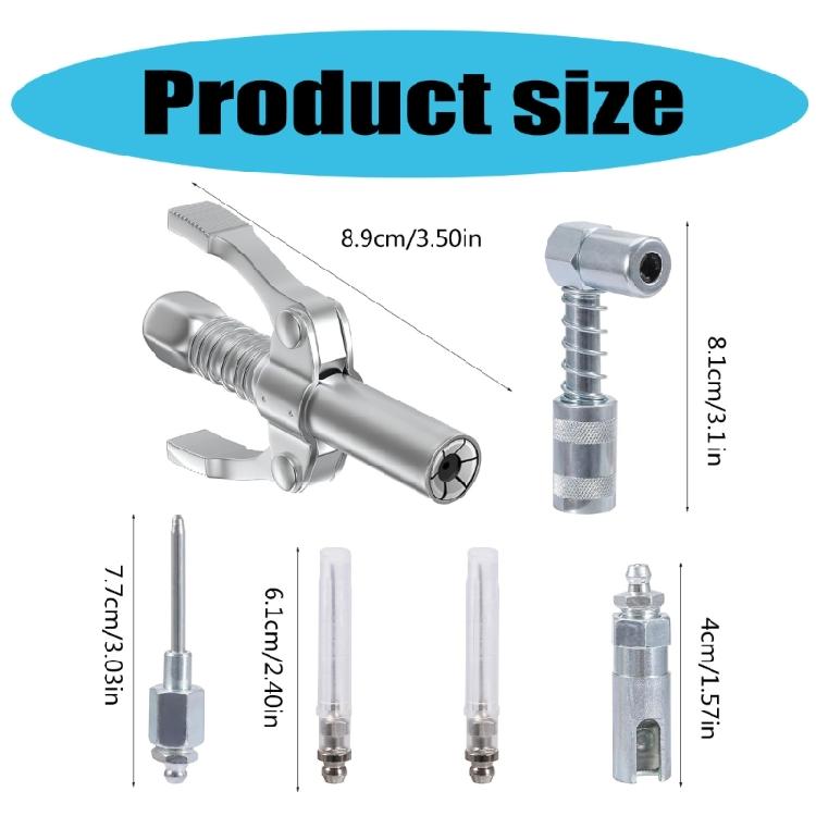 Låsande klämma fettkoppling adapter doseringsverktyg 90 graders nålmunstyckeskoppling för mekanisk verkstadsanvändning