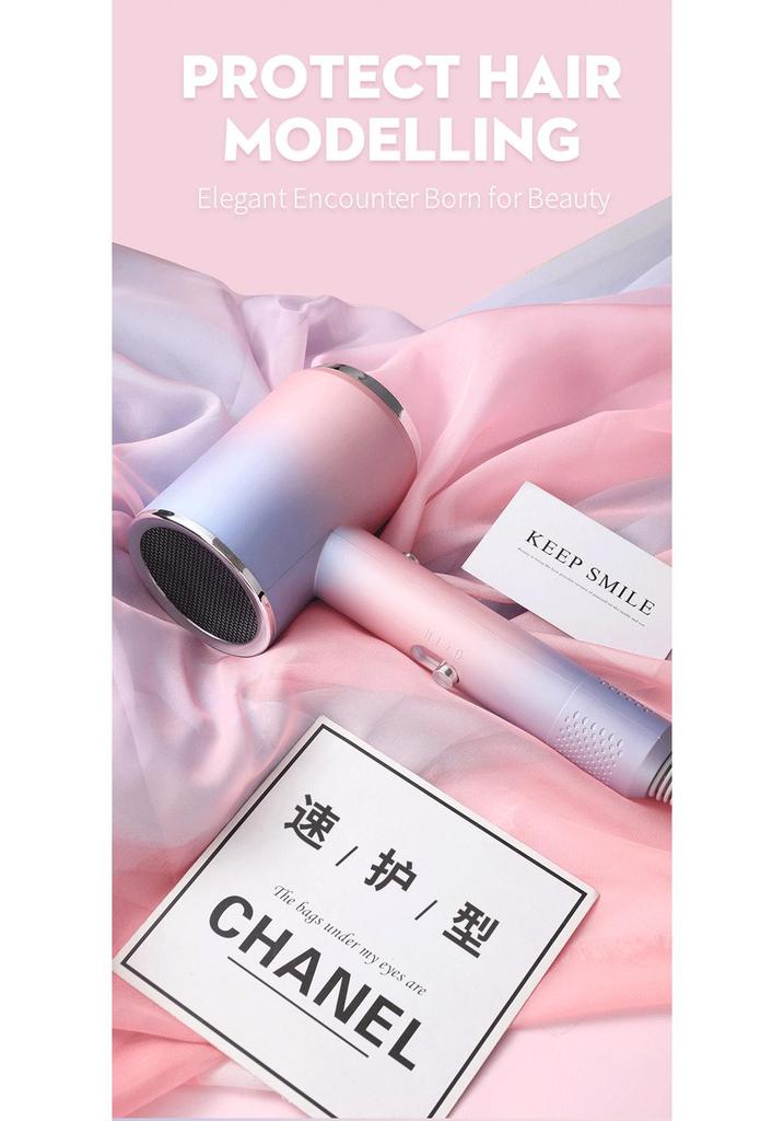 High-Speed Hair Dryer with Blue Light for Salon-Quality Hair Care