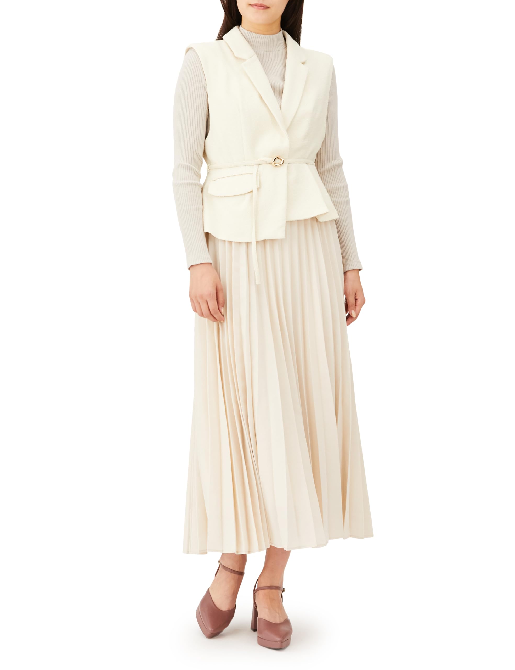 

Snidel Women s IVR Giletteil Jumper Skirt SWFO234115