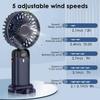 5th Gear Portable Air Conditioner Cooler Rechargeable LED Display Handheld Fan Household Mini USB Electric Fan