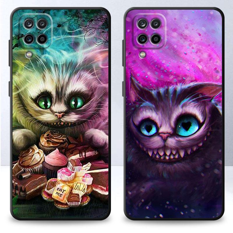 Custodia in TPU per Xiaomi Mi 11 Lite 11i 10 11T 12S 12X 10T 10S 11X 12 Pro 10TPro Cover Nera Funda Alice nel Paese delle Meraviglie Gatti del Cheshire