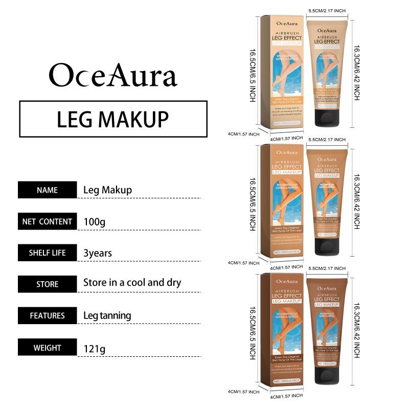 Oceaura Gleichmäßiger Hautton Körper-Foundation Beine Dunkler Machen Make-up Lotion Wasserdichte Körperbräunungscreme Medium Bronze Bein Make-up