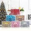 100pcs Custom Christmas Tree Ornaments: Glittery Hollow Ball Set