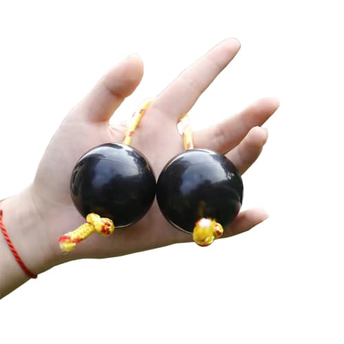 Alpha Depot Batica Asalato Percussion Instrument, Shaker, Maracas, African Folk Instrument (Black, 2 Pieces)