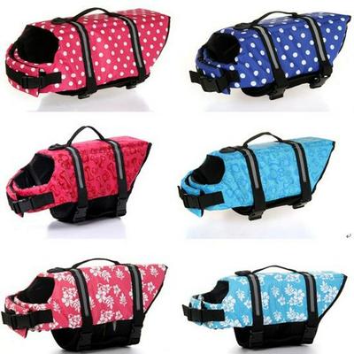 Giubbotto di salvataggio e costume da bagno per cani