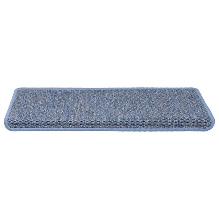 VidaXL Tapis d'escalier autocollants 30 pcs 65x21x4 cm bleu, bande de roulement, tapis de bande de roulement d'escalier, 3365886