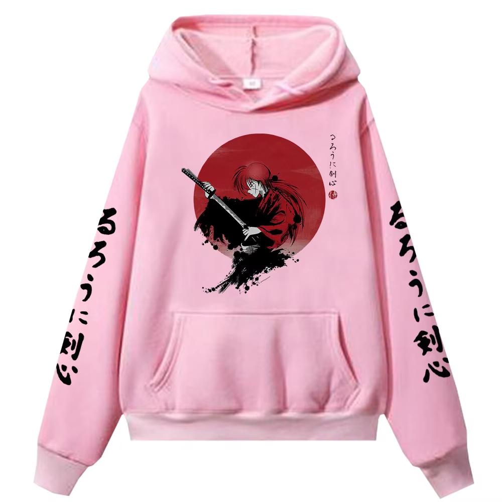Harajuku Japan Anime Rurouni Kenshin Boy And Girl Print Hoodies Autumn Winter Pullover Men Women Fashion Casual Sweatshirt Soft Fabric