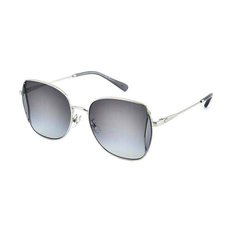 Coach Logo Shield UV Protection Sunglasses Alloy Butterfly Sunglasses Unisex sunglasses Multiple-Colors 0HC7158D Silver 90013C