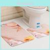Luxurious 3d Printing Cartoon Bathroom Set With Non-slip Rug And Toilet Cover Mat