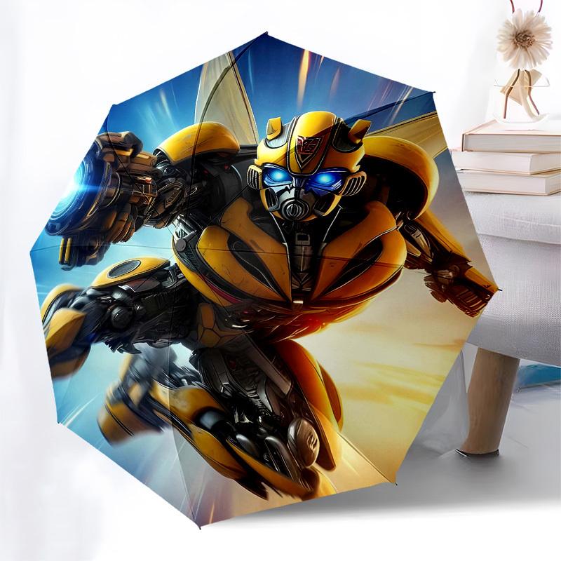 Transformer, Bumblebee Automatic Opening and Closing, 8 rib Structure Portable Umbrella, Suitable for Men and Women in All Seasons Perfect