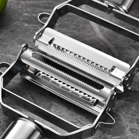 Fruit Vegetable Peeler Stainless Steel Melon Planer with Serrated Blade Ergonomic Non-Slip Grip Dishwasher Safe Kitchen Peeler