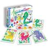 Watercolor Paint - SENTOSPHERE - Aquarellum Junior - Dinosaurs - 5 Colors - Set On Vellum Paper - From 7 Years