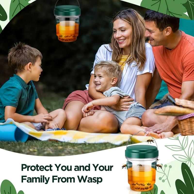 1pc Outdoor Hanging Bee Catcher For Fruit Tree Insect Repellent Protection Reusable Wasp Insect Traps Gardening Accessories