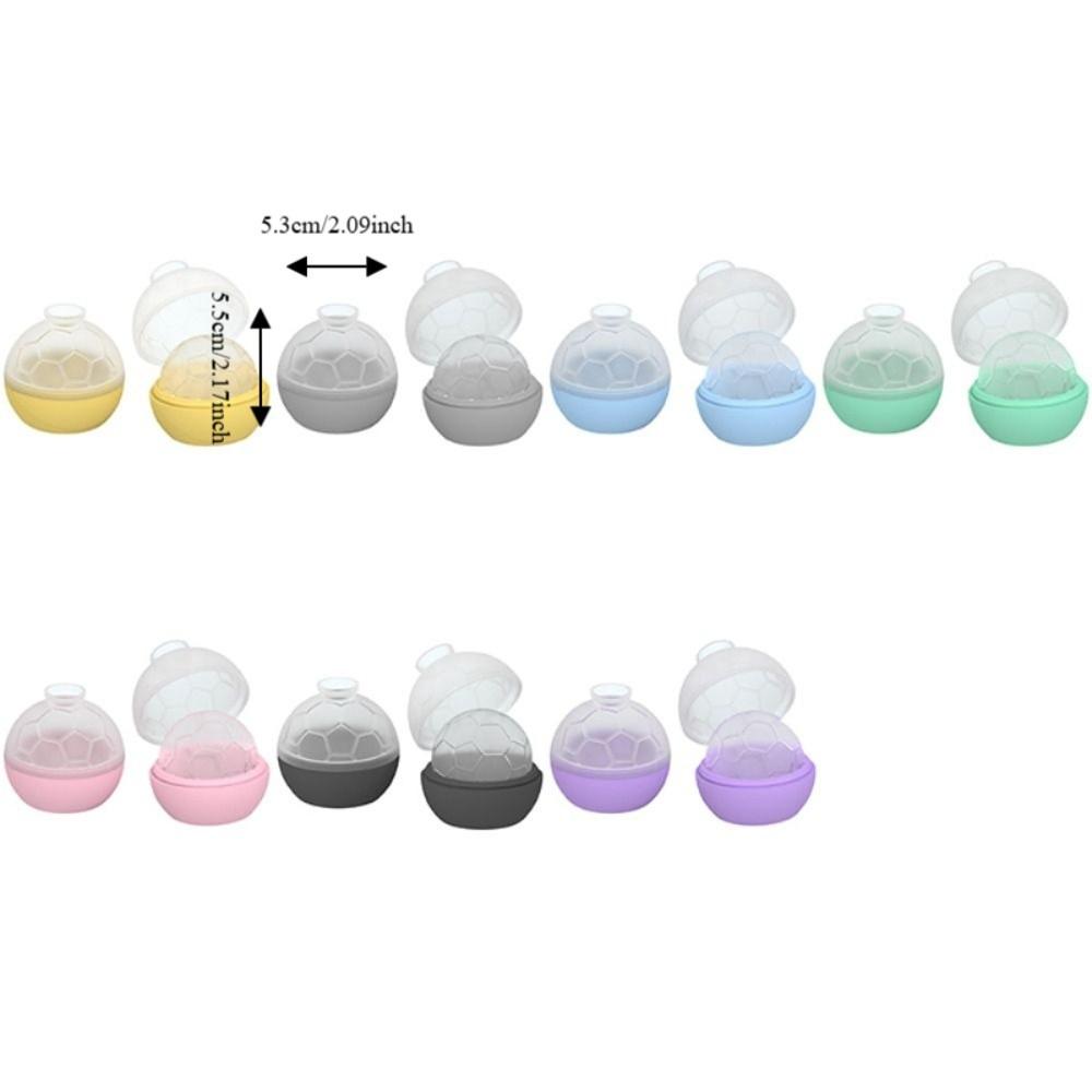 2PCS Dust Cover Soccer Ice Cube Mold Silicone Ice Ball Maker Safe Football Ice Tray  Sport Party