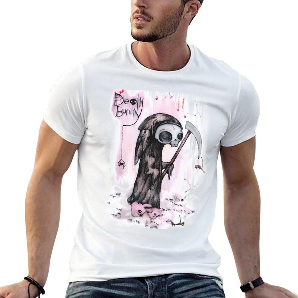 Death Bunny Tshirt Trendy Print Short Sleeve Tshirt