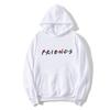 Women's Hooded Long Sleeve Graphic Hoodie Loose Fit Preppy Style FRIENDS Letter Print Pullover Sweatshirt Casual Warm Top for Spring Daily Outfit