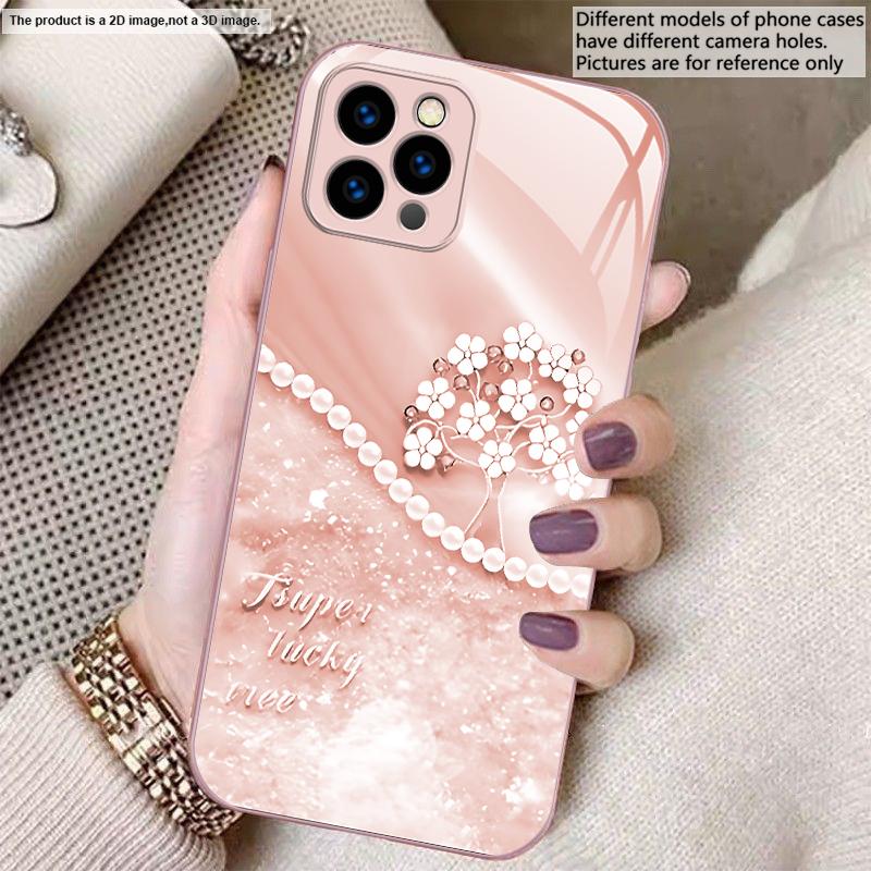 

Загадочный фиолетовый градиентный Чехол из закаленного стекла для iPhone 17 Air 16 E 15 14 13 Plus 12 mini 17 Pro Max 11Pro XR Xs 7 8 11 iPhone Air