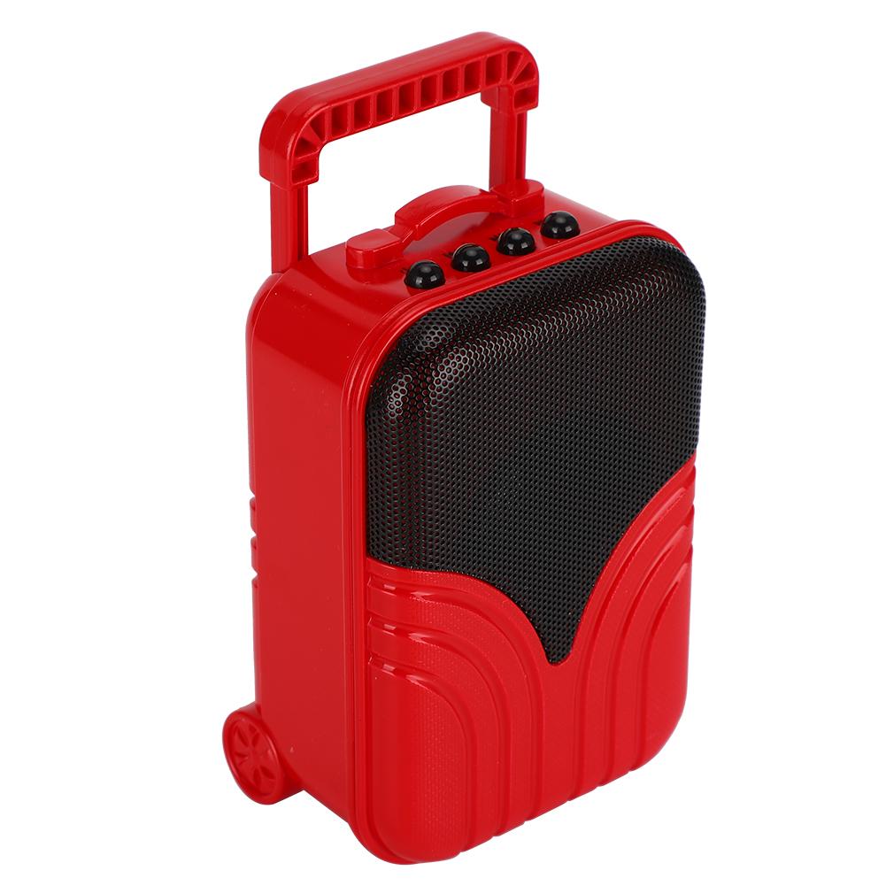 Mini-Wireless-Bluetooth-Lautsprecher, Kofferform, tragbarer Plug-in-Karten-Musikplayer(rot )