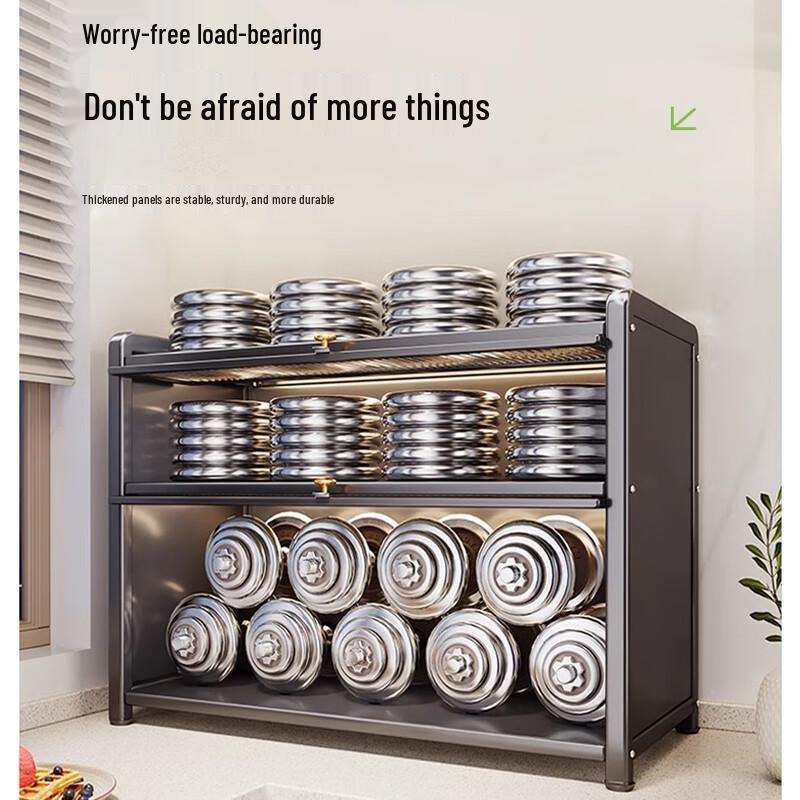 Woding Dustproof Rustproof Kitchen Spice Rack with Lid