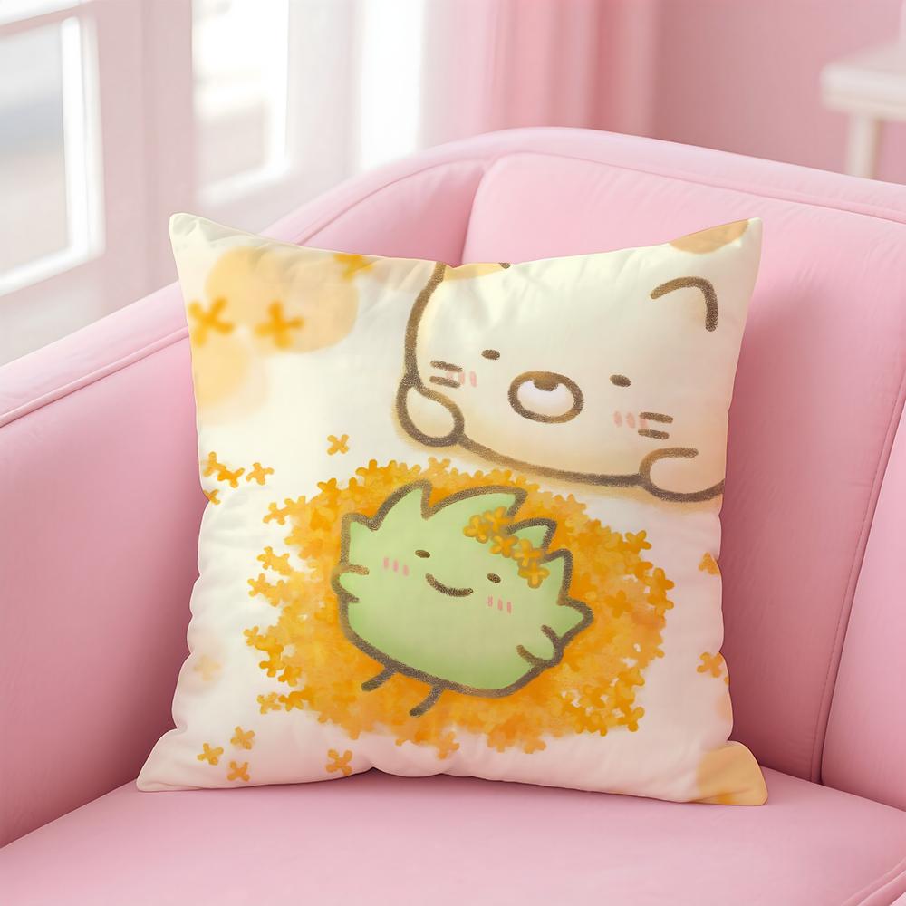 Cute Cartoon Anime SumikkoGurashiS Cushion Cover Pillow Case Soft Skin Friendly Fabric  Concealed Zipper