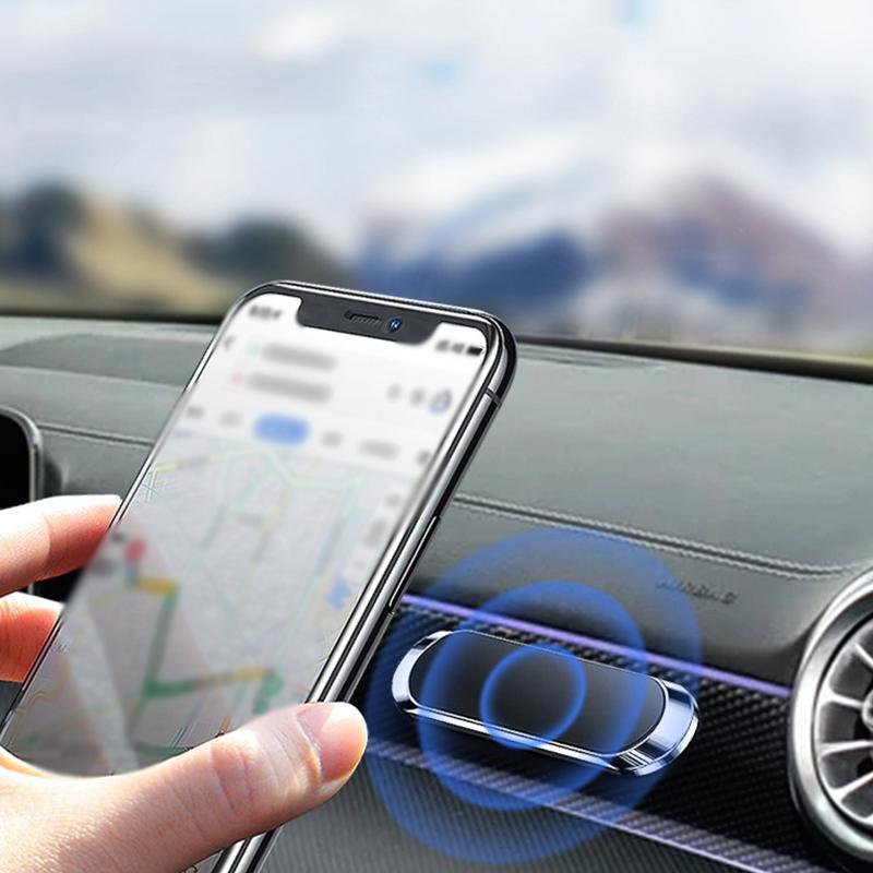 Simple Mini Strip Shape Magnetic Car Phone Holder: Strong Magnetic Car Accessories with Nano-markless Glue
