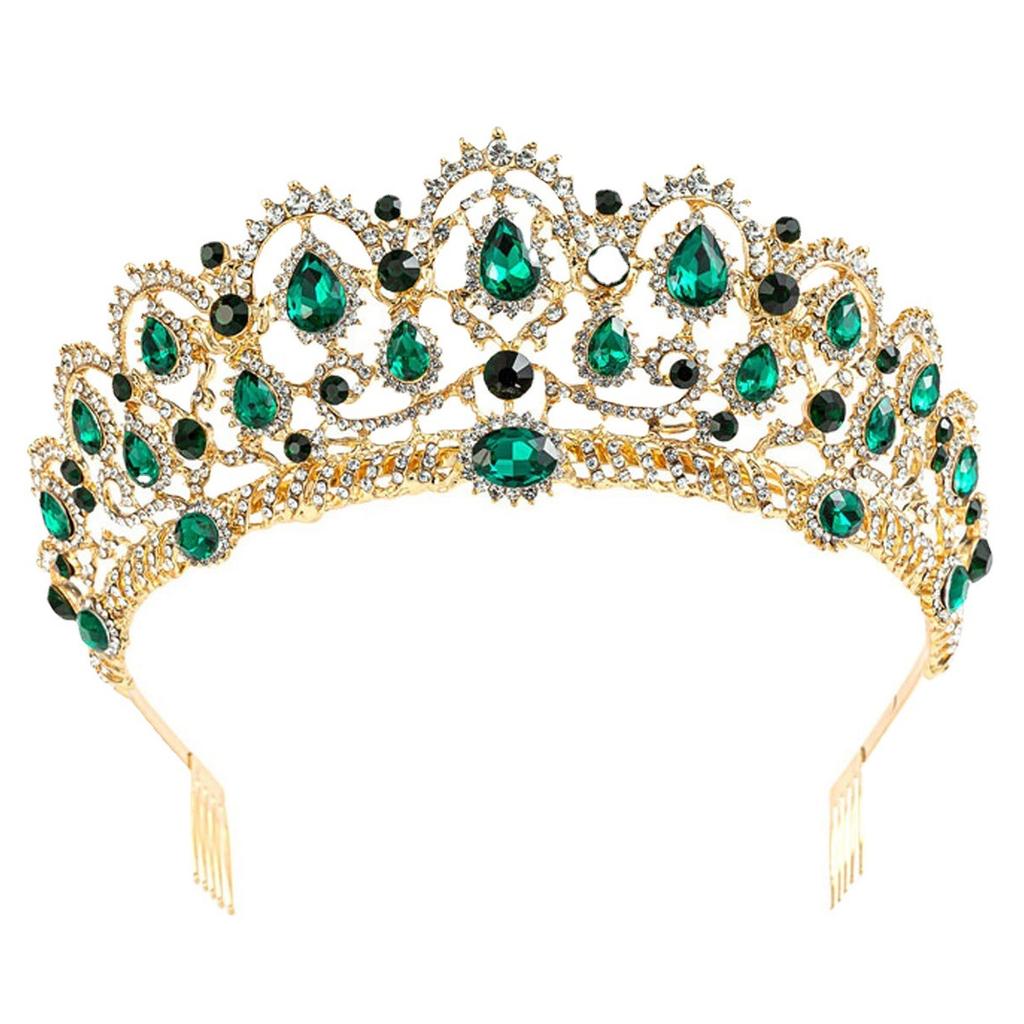 Elegant Party Headbands Crown Hair Hoop for Birthday Wedding Queen Headpiece for Girls Show Stage Costume