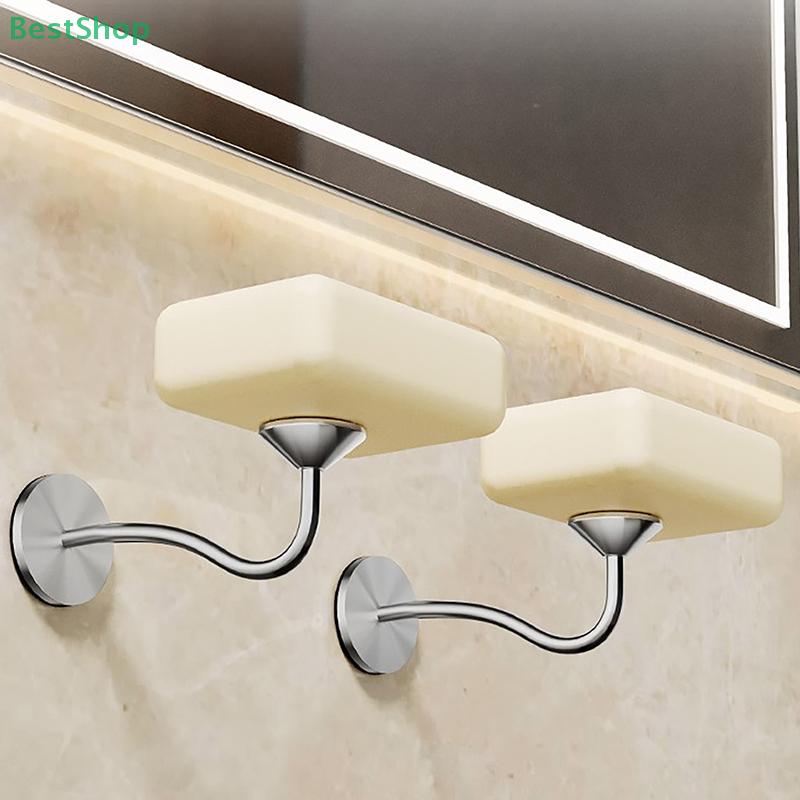 Wall Mounted Stainless Steel Magnetic Soap Holder Bathroom Kitchen Drain Soap Holder No-drill