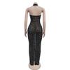 Robe Longue Ajustée à Strass pour Femme - Mode Europe & Amérique