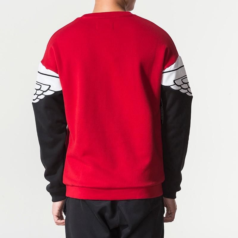 Pánská mikina s kulatým výstřihem Air Jordan Color Block Červená AO0427-687