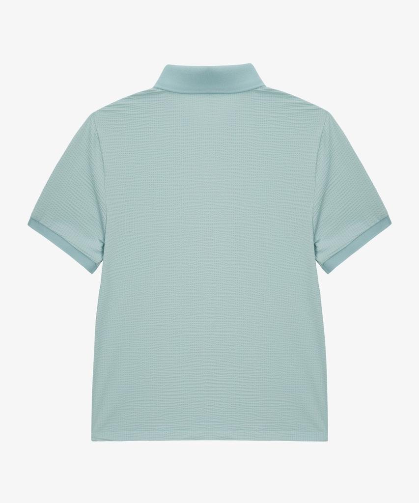 Noseupeiseu Nt7Ps43B Women'S Waffle Short Sleeve Polo Pastel Turquoise