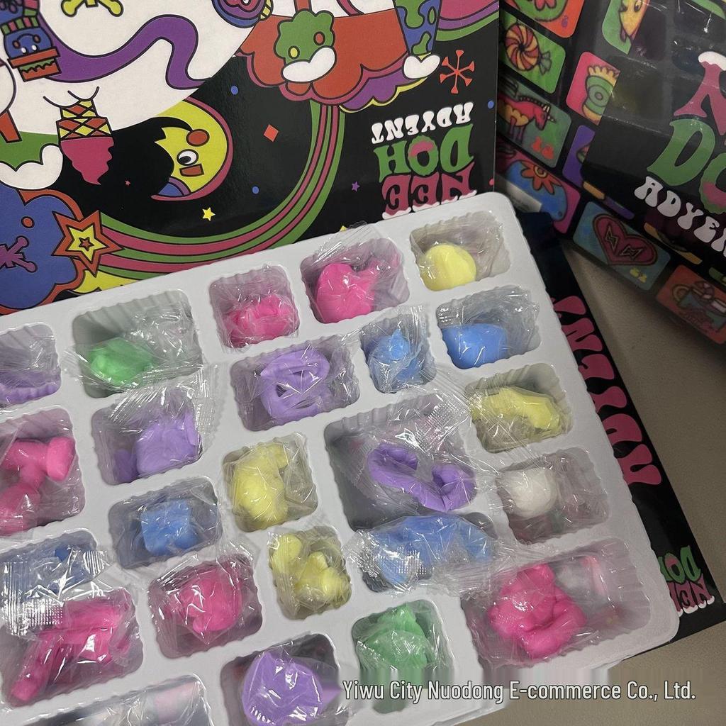Weihnachts NeeDoh Ned Adventskalender: Trendiges Knetspielzeug-Geschenk mit Ausstanz-Spaß