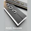 Acrylic Modern Door Plate Shop Sign Customize House Number For Home Office Flats Restaurant Hotel Cafe Bar Home Decor Plate