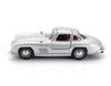 NOREV 1/43 Mercedes-Benz 300SL (W198) 1954 Srebrny Samochód Miniaturowy z Otwieranymi Drzwiami Skrzydłowymi NOREV