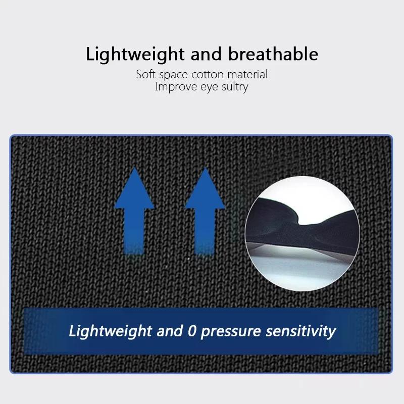 3D Contoured Sleep Mask - Light Blocking Eye Cover with Adjustable Elastic Band & Soft Padding, Unisex Travel & Nap Blindfold
