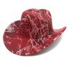 JYL TS DIY Crocodile Print Cowboy Hat Unisex PU Western Jazz Hat Faux Leather