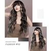 Women's Simulation Wig 70cm Hair Black Wig Long Curly Wig Full Headgear Rose Hair Net Headdress Beauty Decoration Wig