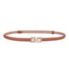 Classic Leather Waist Belt For Women With Adjustable Alloy Buckle Minimalist Fashion