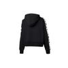 Puma Logo Embroidered Knit Hooded Zip Jacket Women Jackets Black 578594-01