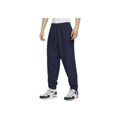 Solid Color Loose Fit Drawstring Casual Pants Men Bottoms Navy-Blue FN3097-410