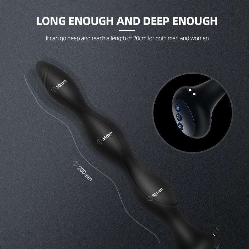 Electric Shock Prostate Massager Beads Anal Vibrators Heating Anal Butt Plug Vibrator Male Masturbator Sex Toys For Men Women