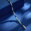 Luxury 17CM Green Oval White Round Sliver Plated Bracelet Custom Fashion Jewelry Bracelets