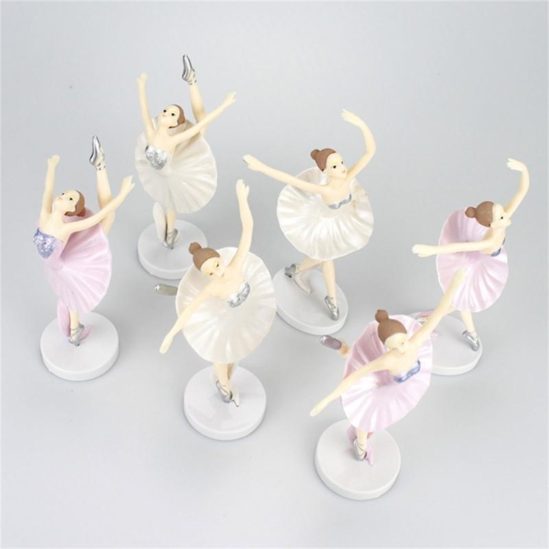 Pack/3pcs Magical Ballerinas Cake Decoration Ballerinas Theme Birthday Party Supplies Dancing Ballerinas Girl Figurine